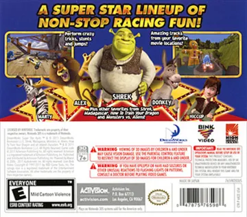 DreamWorks Super Star Kartz (Usa) box cover back